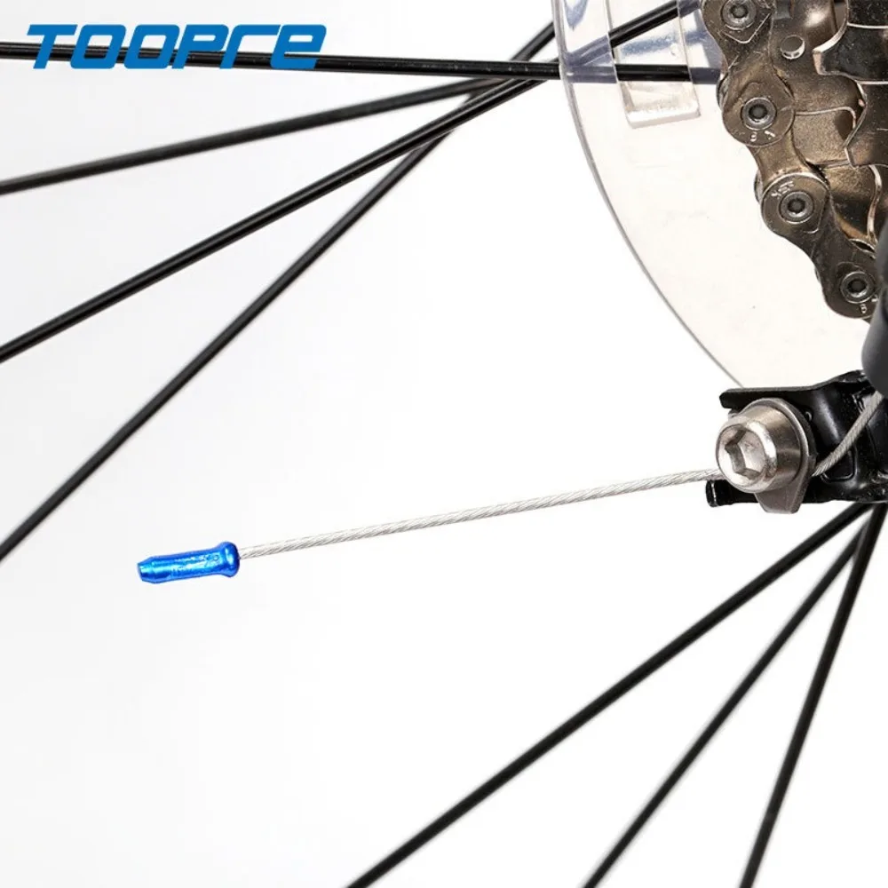 50pcs Bicycle Cable End Caps Aluminum Multiple Colors Brake Shift Derailleur Cable Tips Bike Line Core Caps for MTB Road Bike