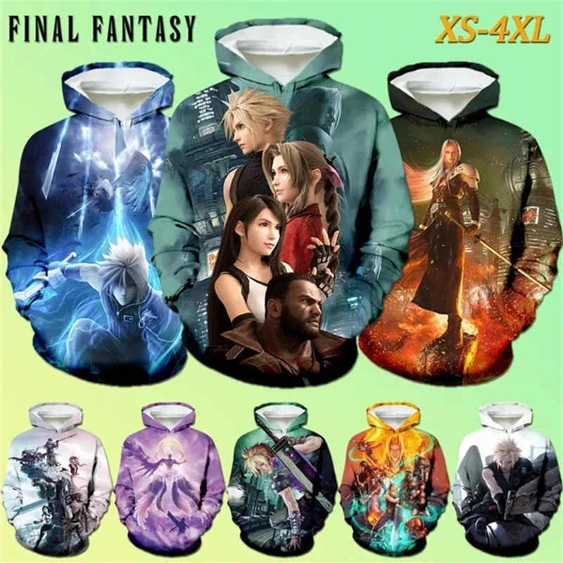 

New Fashion Clothing WomenMen Final Fantasy VII Funny 3D Printing Hoodie Sweatshirt Pullover Graphic Sweatshirts Kids Hoody Tops