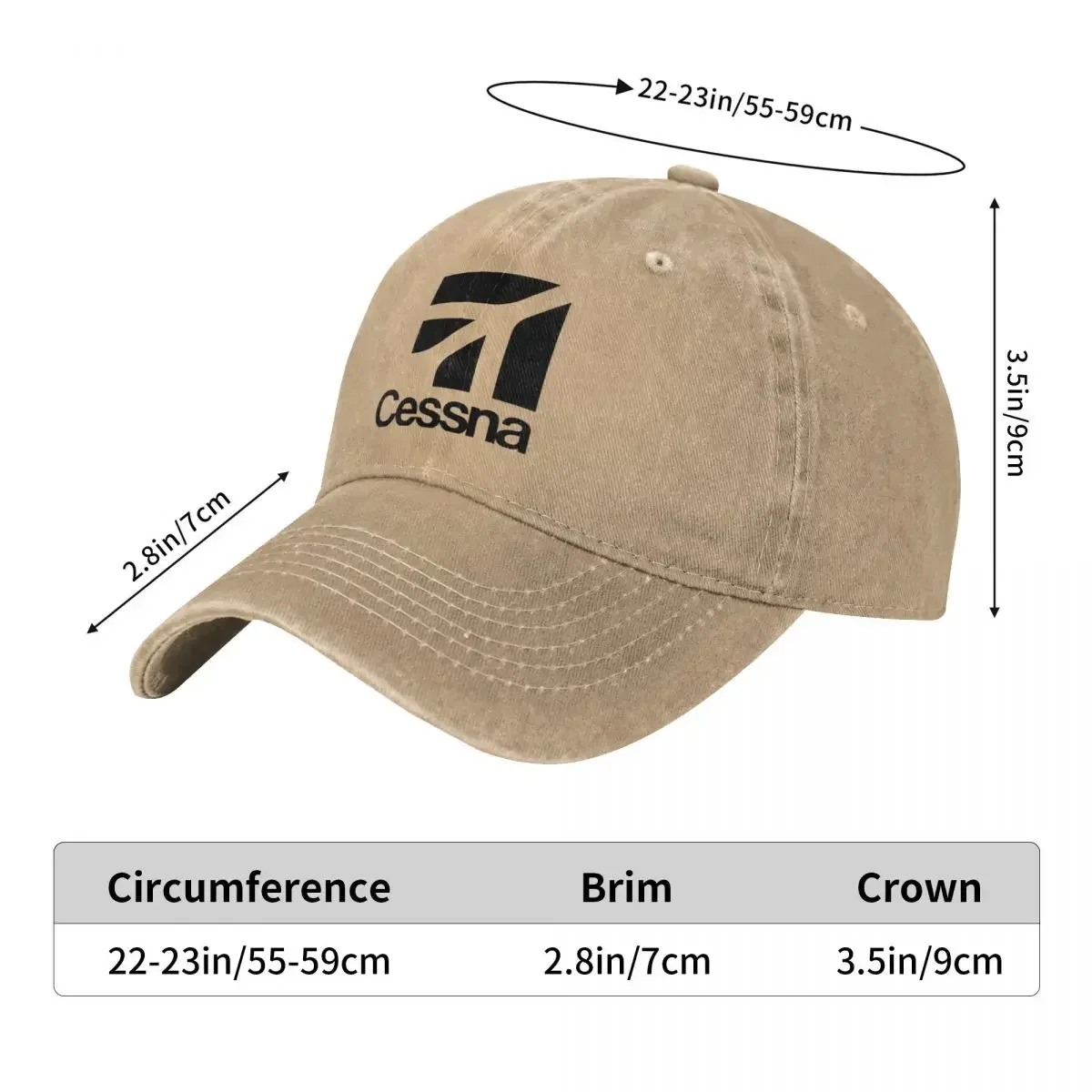 Cessna Black Baseball Cap American Aircraft Manufacturer Running Hippie Trucker Hat Unisex Teens Casual Baseball Caps