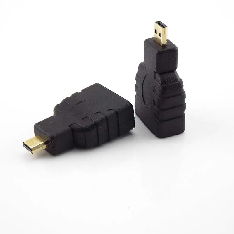 HDMI Adapter Micro HDMI-compatible Male to Female Adapter Type D to A HD Connector Converter Adapter for Xbox 360 for PS3 HDTV L19 1/2/5Pcs