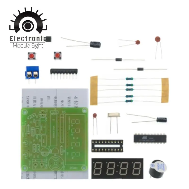 AT89C2051 Digitale 4 Bits Elektronische Uhr Elektronische Production Suite DIY Kit Learing Kit für Arduino