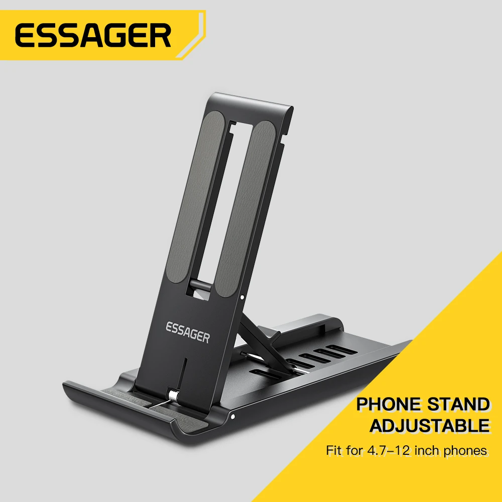  Essager Portable Desktop Holder Foldable Mini Moblie Phone Stand For iphone 13 Pro Max iPad Xiaomi Desk Bracket Portable Stand 