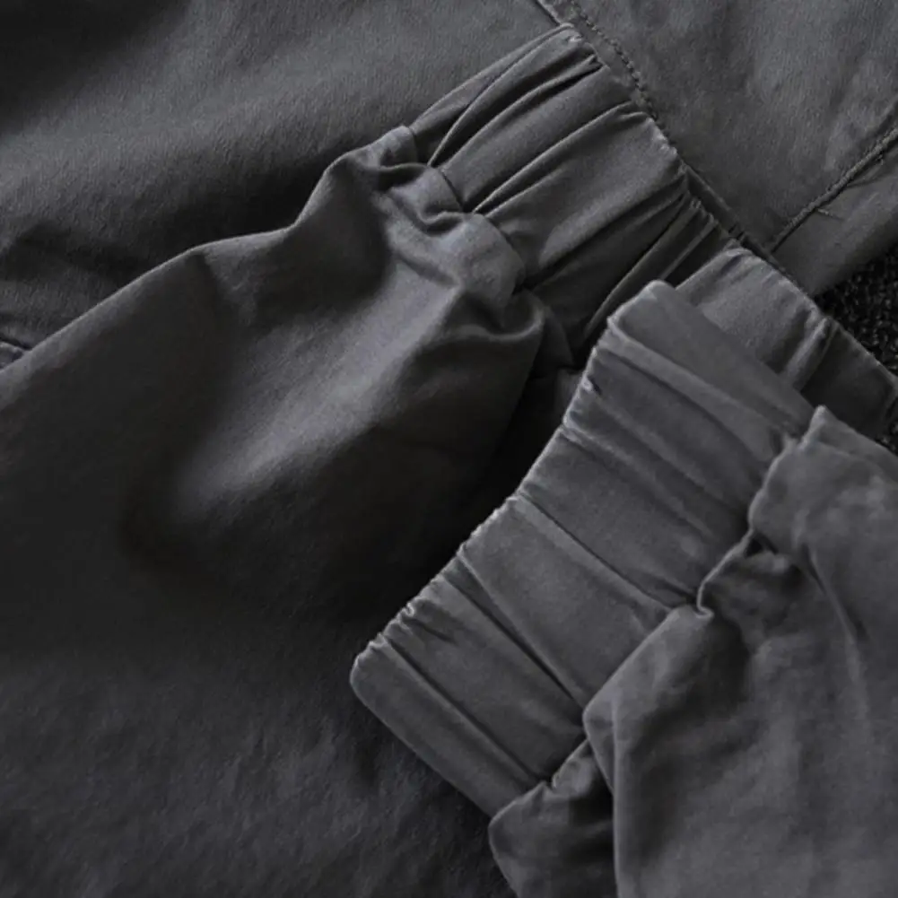 Description Picture 5 of itemSimple  Joggers Pants Sporty Slim Cropped Pants Skinny Male Men Overalls for Working