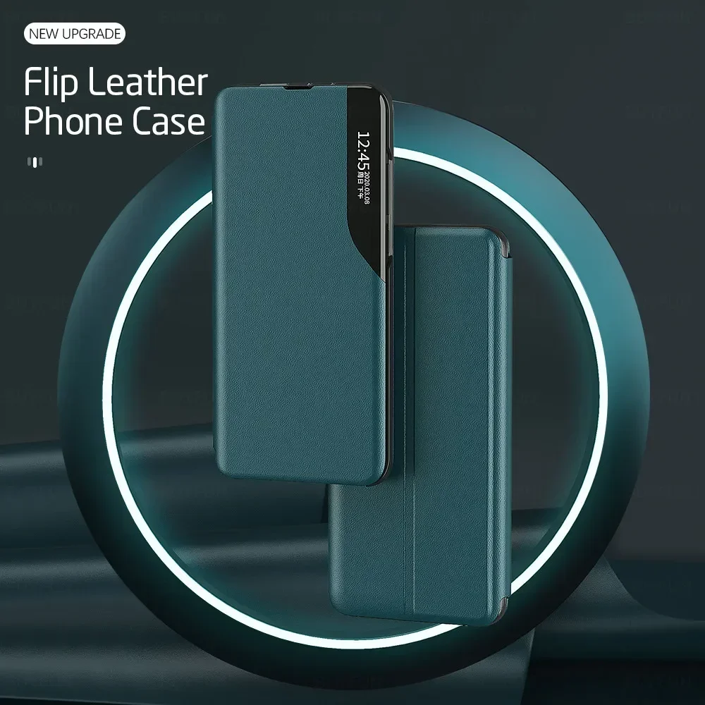 Enhanced Smart View Flip Phone Case - Stylish and Protective Book Cover s Coque Capa