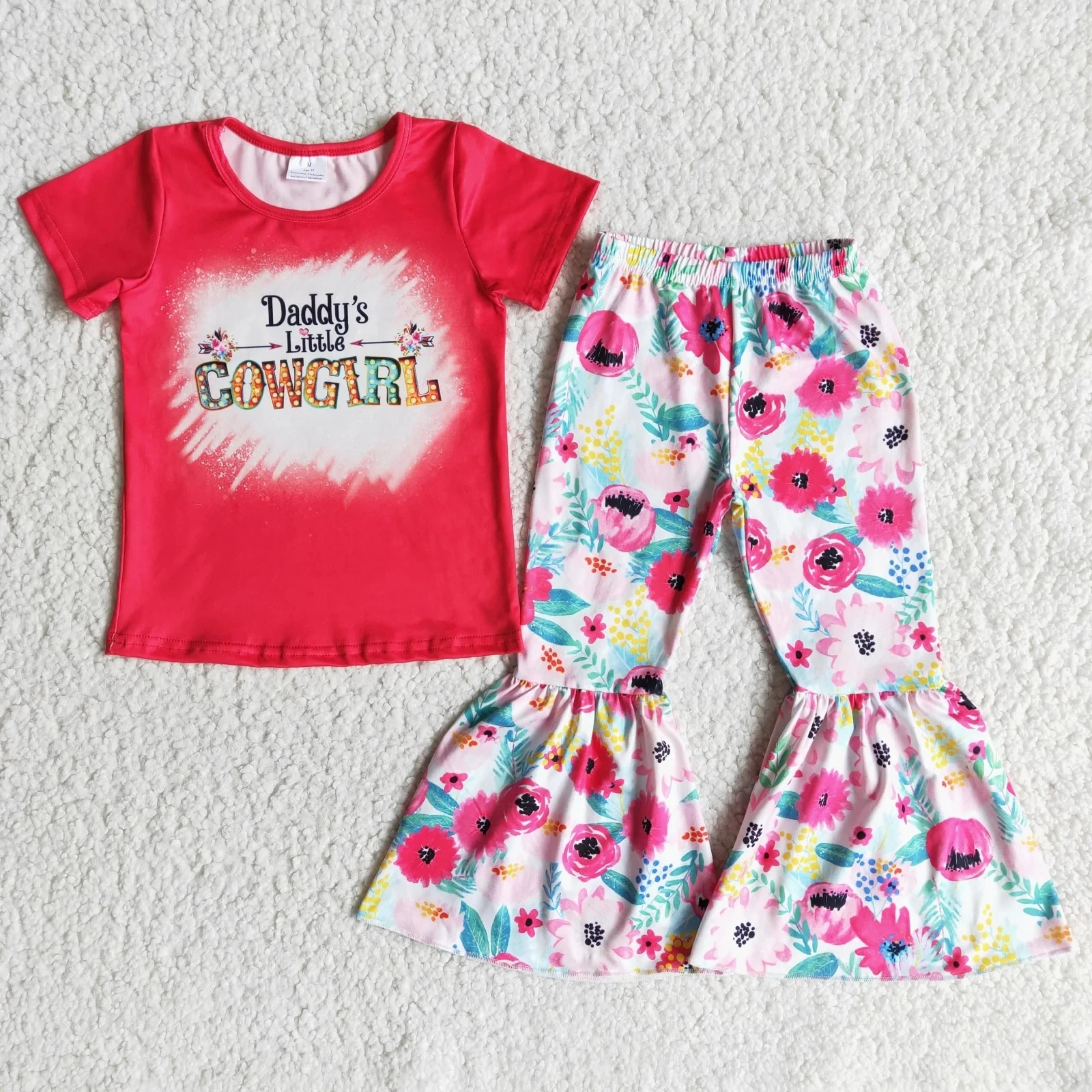 Conjunto de ropa para bebé y niña, traje de moda para niño pequeño, pantalones de campana de flores para primavera otoño, venta al por mayor| | - AliExpress