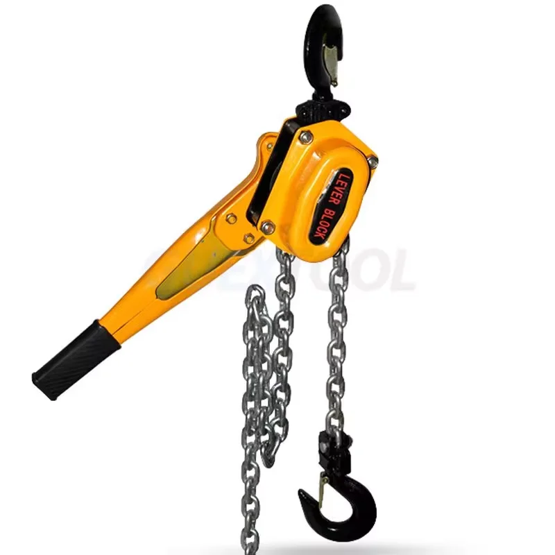 0.75t/1t/1.5t/2t Manual Manganese Steel Hook Wire Manual Traction Hoisting Tool Lever Small Hand Chain traction hoist 3M