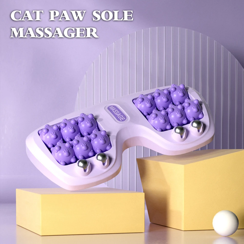 Roller Feet Massager Cat Claw Style Feet Massager Reflexotherapy Foot Massage with Magnetic Balls to Relieve Stress Fatigue