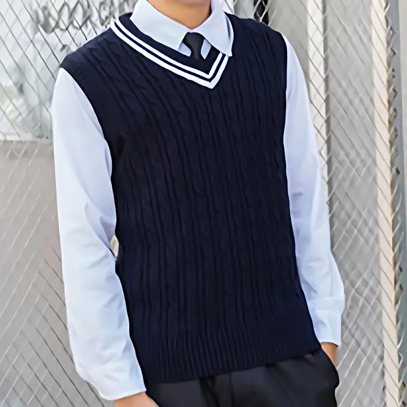 Couples Wear College Style Sweater Vest for Men and Women. This Individual Label Vest Shirt for Boys and Girls  Cotton Casual