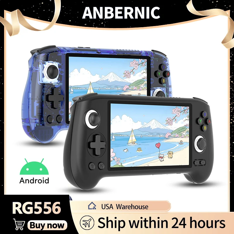 Console Rétro RG556 – Android 13, écran AMOLED 5,48 Pouces, Unisoc T820, 4+128 Go – Avec étui De Transport