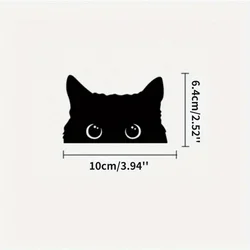 Adorable Big - Eyed Cat Vinyl Car Sticker - Waterproof Decorative Accessory (S)