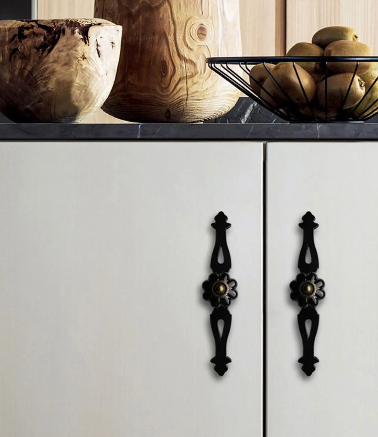 Description Picture 6 of itemBlack Ceramic Single Hole Knobs with Backplate for Drawer Antique Bronze Dresser Wardrobe Pulls Pumpkin Creative Cabinet Handles