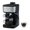Espresso Cappuccino Latte Maker Brews 4 Shots Frothing Wand Glass Carafe Black Stainless Steel 2
