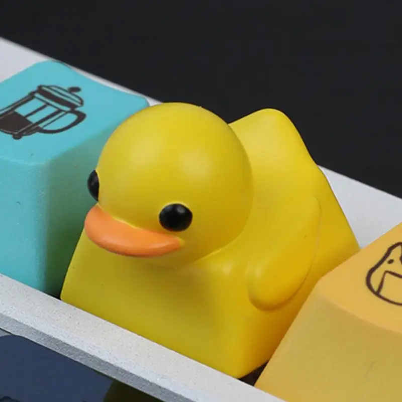Duck Keycap ABS PVC Keycap Replacement For MX Mechanical Keyboards Cute Decor Game Accessories DecompressionSupplies