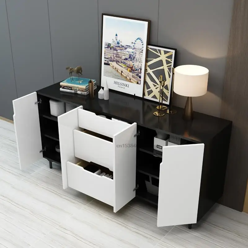 Marble Wine Cabinet Modern Minimalist Tea Cupboard Living Room Wall Cupboard High-end Household Kitchen Furniture