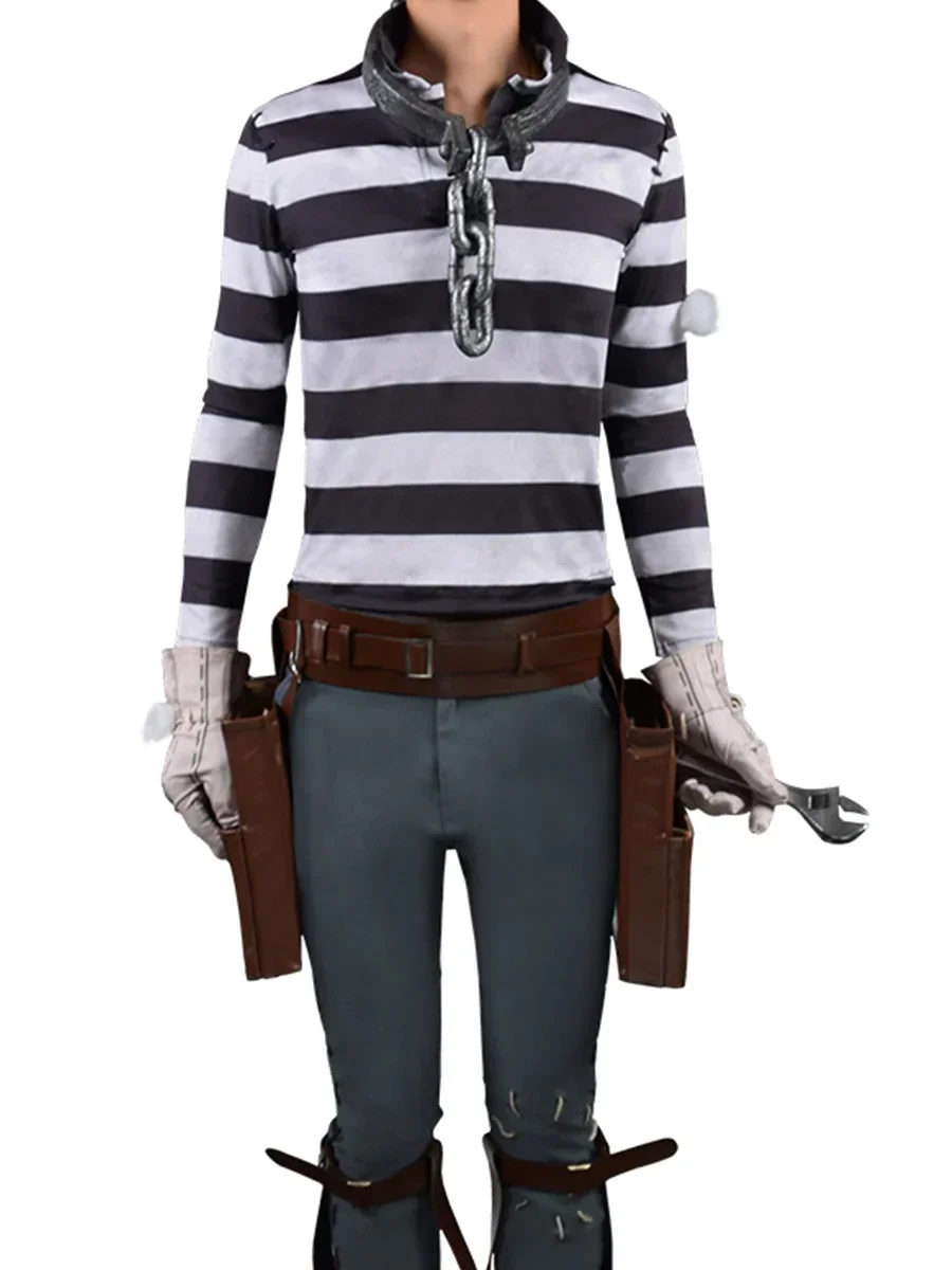 2025 Identity V Costumi Cosplay Prigioniero Luca Balsa Costume Cosplay Survivor Uniformi Pelle Originale Abiti Set di Vestiti Per Adulti - immagine 4