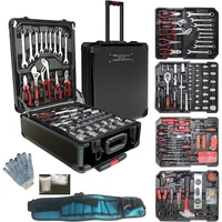 799pcs Aluminum Trolley Case Tool Set Silver House Repair Kit Set Household Hand Tool Set with Tool Belt Gift on Father's Day 1