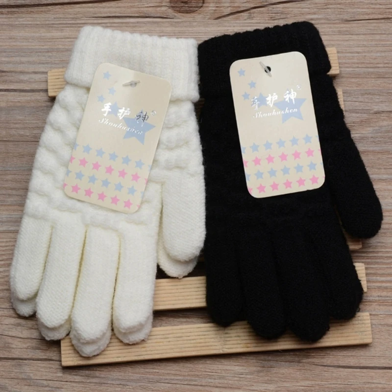 

Knitted Warm Gloves Comfortable Children Finger Gloves for Kids Keep Your Children Hands Comfortable & Flexible Durable