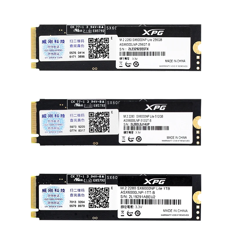 ssd internal hard disk ADATA XPG M.2 2280 PCle NVMe Internal Solid State Drive 256GB 512GB 1TB SX6000 Lite SSD Storage Disk for Desktop Laptop fastest internal ssd