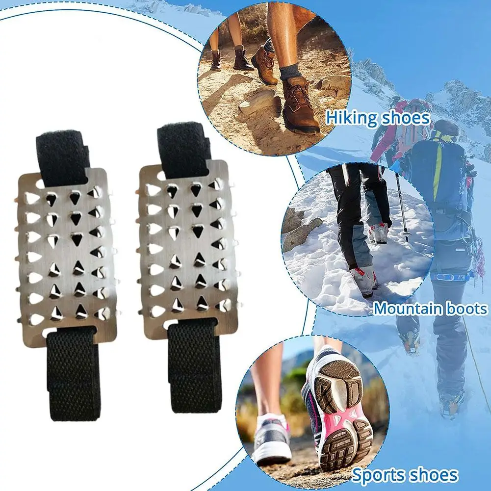 

Snow Claw Ice Gripper Anti Camping Shoes Portable 26 Climbing Spikes Teeth Crampons Ice Cover Anti-skid Equipment Camping N0O1