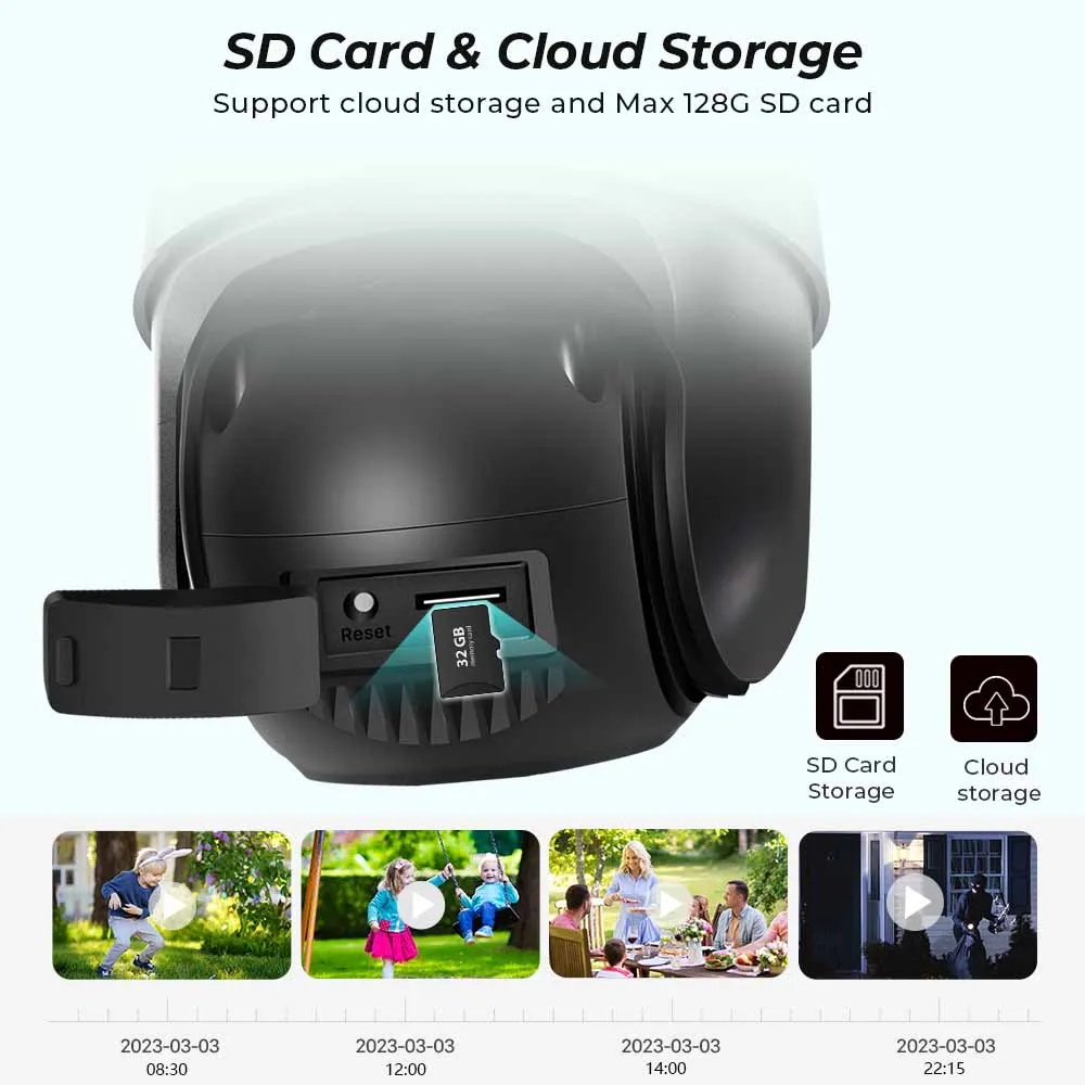 BESDER-Wifi PTZ ī޶, 8MP  ũ IP ķ ߿  ī޶ IP66  Ȩ  ý  溸