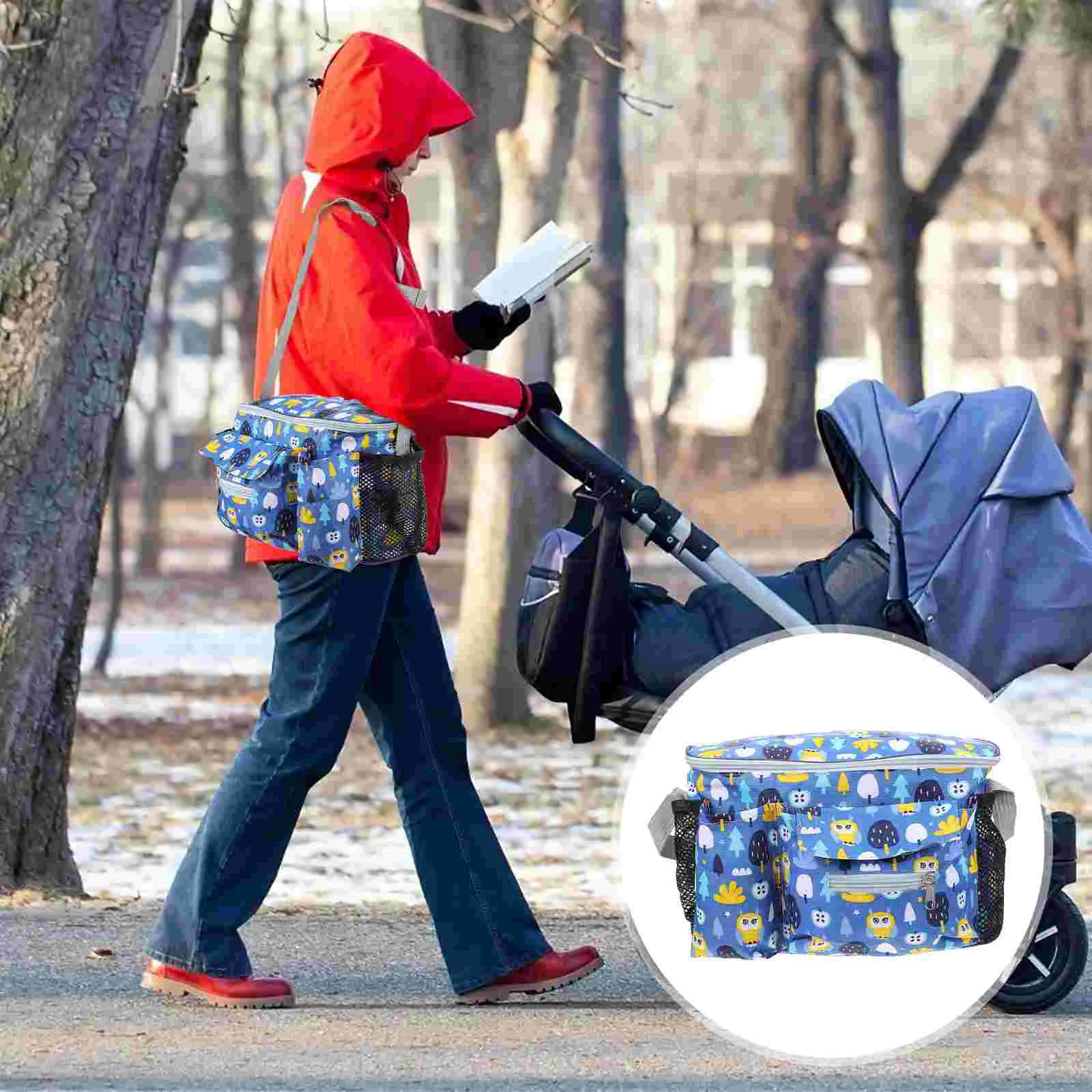 

Baby Stroller Bag Storage Bags Nappy Container Diaper Organizer Reuseable Nursery Oxford Cloth Material Portable Pouches