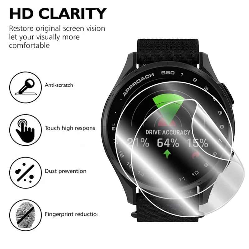 Premium Screen Protector: Ultra-Clear HD Soft TPU Hydrogel Film for Smartwatch Protection