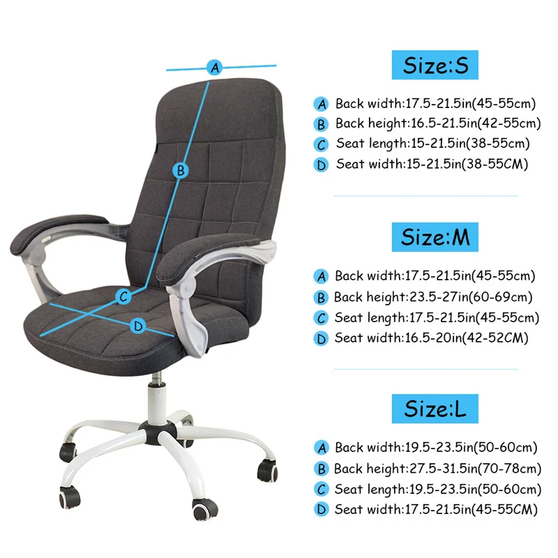 Jacquard Office Chair Cover Elastic Lattice Gaming Chairs Slipcovers  Computer Seat Case Removable Funda Silla Escritorio Home - AliExpress