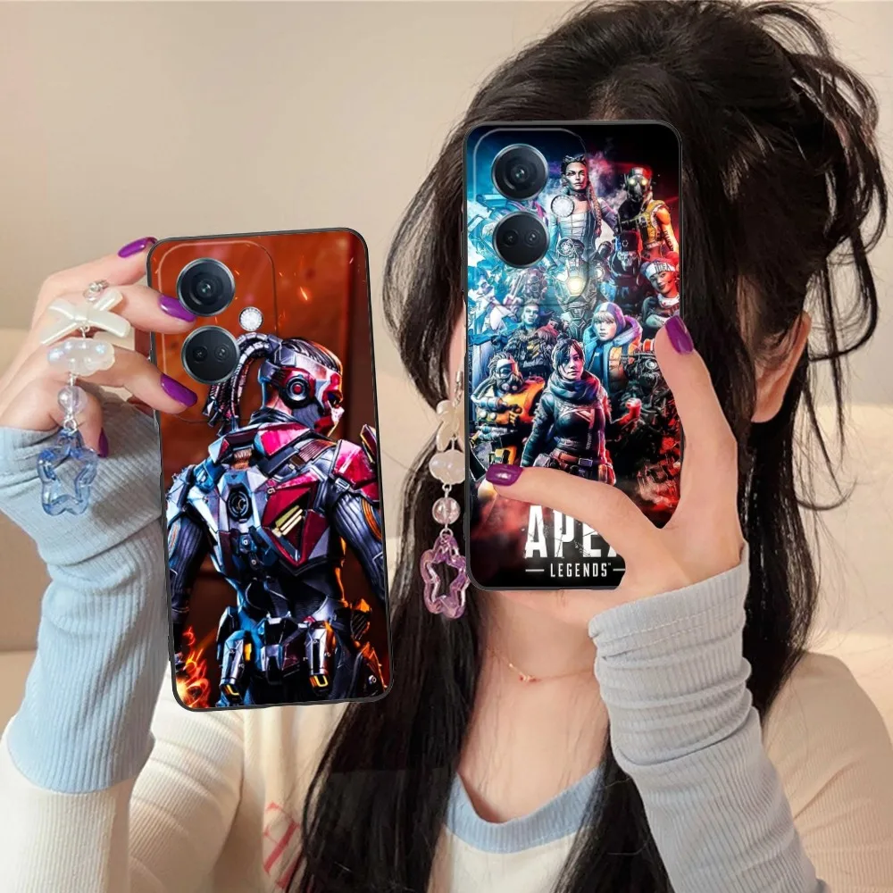 Apex Legends Mobile Cell Phone Case For Oppo Find X5 X3 X2 A93 Reno 8 7 Pro A74 A72 A53 Black Soft Phone Cover Funda