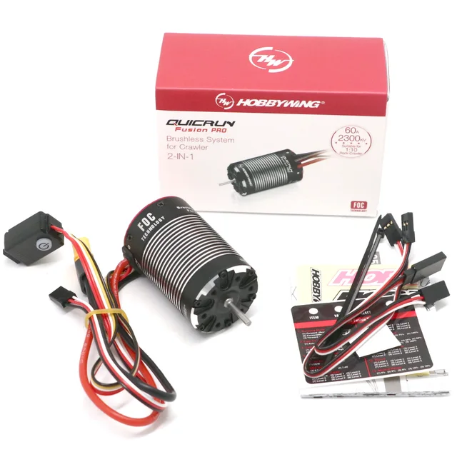 HobbyWing QuicRun Fusion Pro 540 2300KV Brushless Sensory Motor Built In 60A ESC 2 in 1 for RC 1