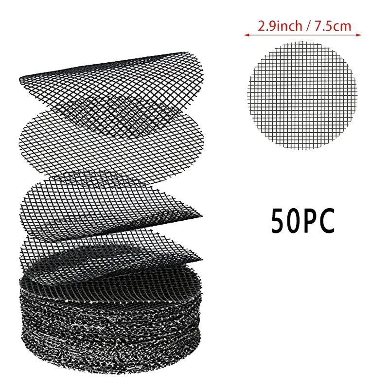 50-Piece Plant Drainage Screen Mat Set for Soil Retention and Gardening