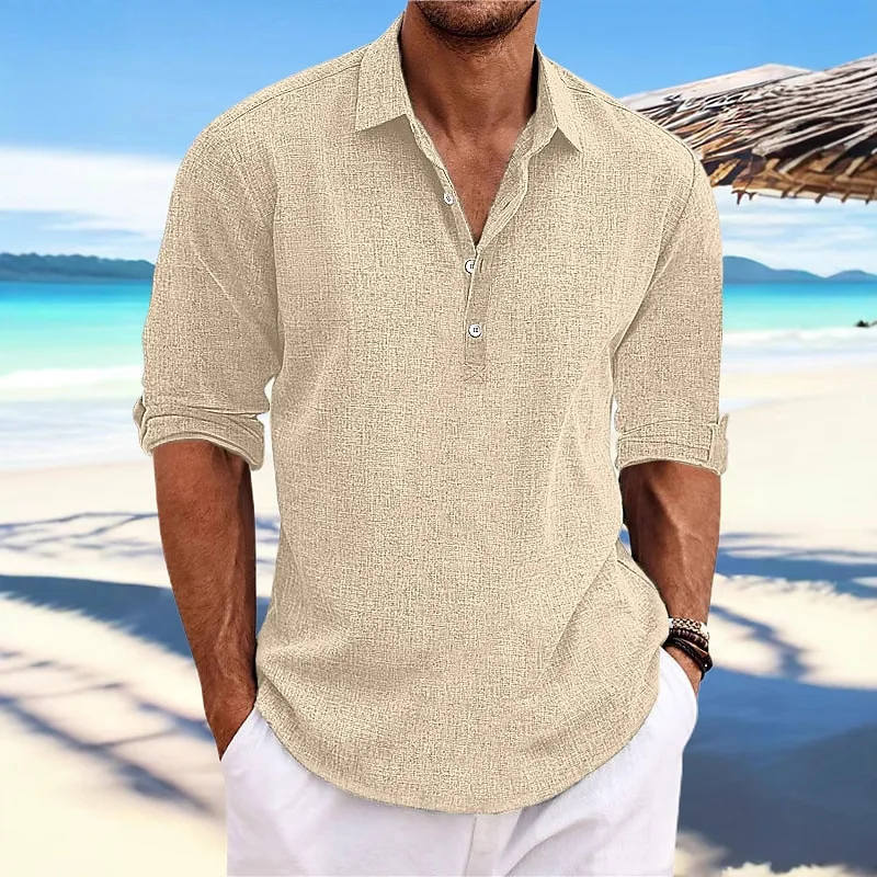 Mens Long Sleeve Business Shirts Summer