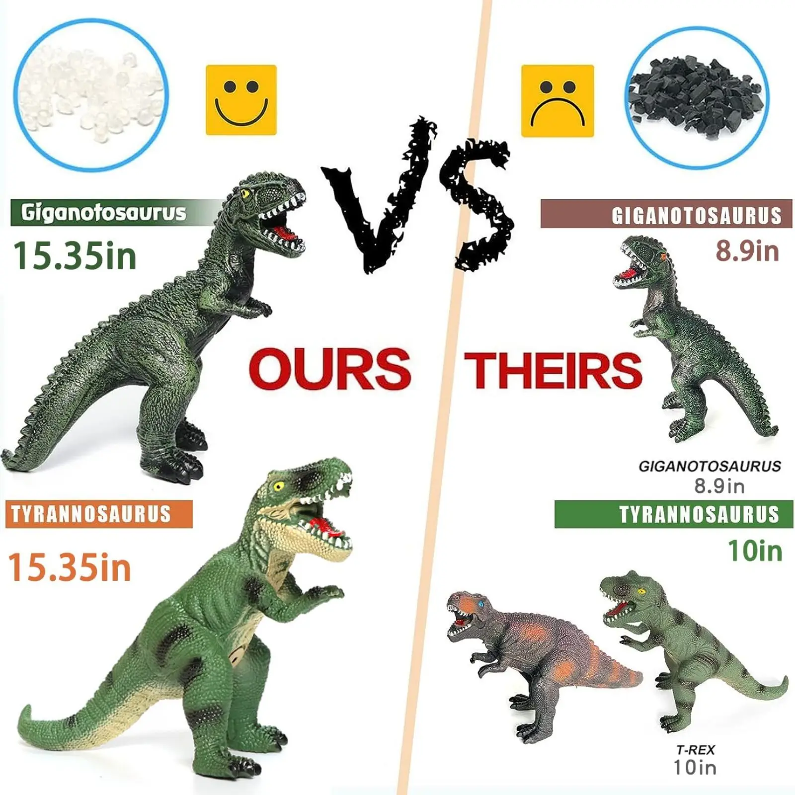 6 Piece Jumbo Dinosaur Toys for Kids and Toddlers, Dinosaur Toys for Kids 3-5, Large Soft Dinosaur Toys for Dinosaur Lovers 6