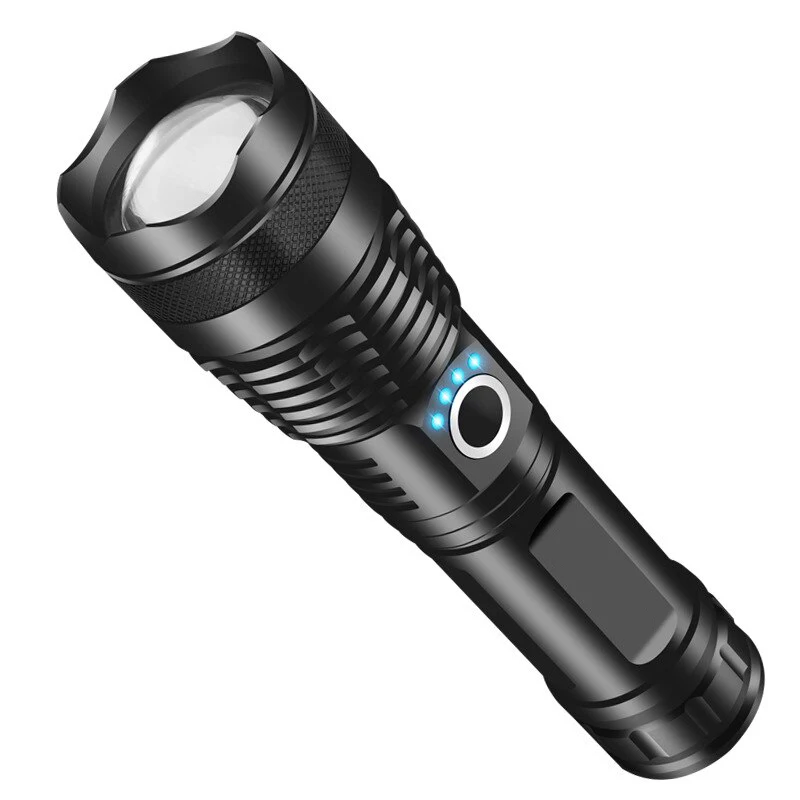 High Power P50 LED Flashlight Zoomable 5 Lighting Modes Waterproof Emergency Camping Torch,Use Of High Strength Aluminum Alloy