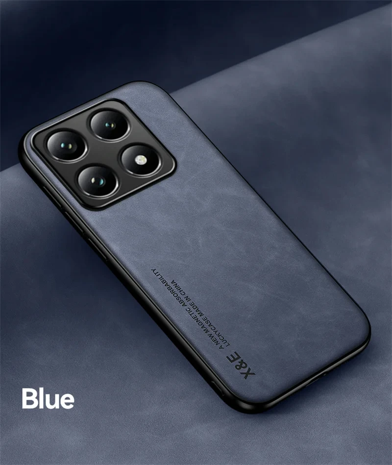 Leather Magnetic Case with Camera Lens Protection