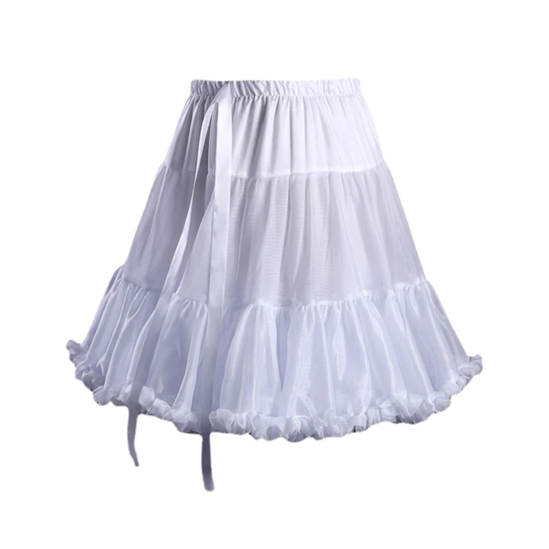 

Elastic Waist Layered Skirt Support Girls Cosplay Violence Petticoat Wedding Dress Underskirt for Bride Photography