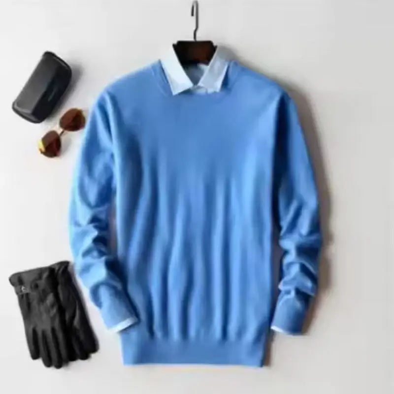 sky blue o-neck