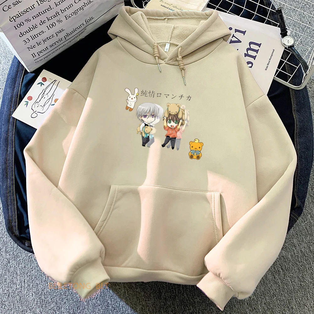 

Junjou Romantica A Picture of Love Anime Hoodie WOMEN Boylove Harajuku Long Sleeve Sweatshirt Cartoon Sense of Design Streetwear