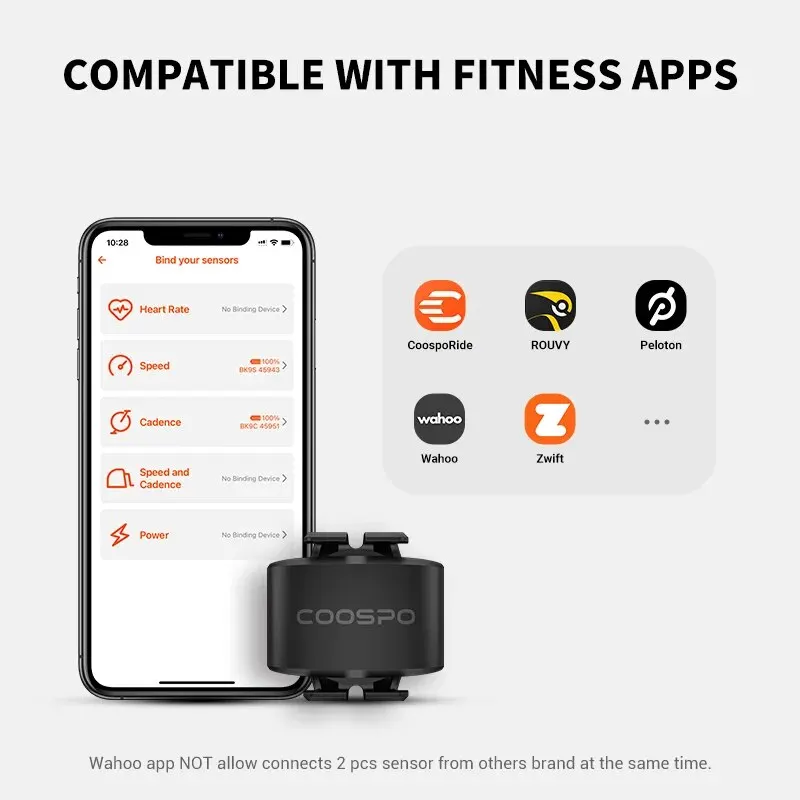 COOSPO BK9 Waterproof Wireless Bike Speed & Cadence Sensor