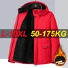 10xl 9xl Winter Men Parka Coats Fleece Waterproof Warm Plus Size 6XL 7XL 8XL Oversize Thicken Hooded Jackets Loose Windbreaker 1