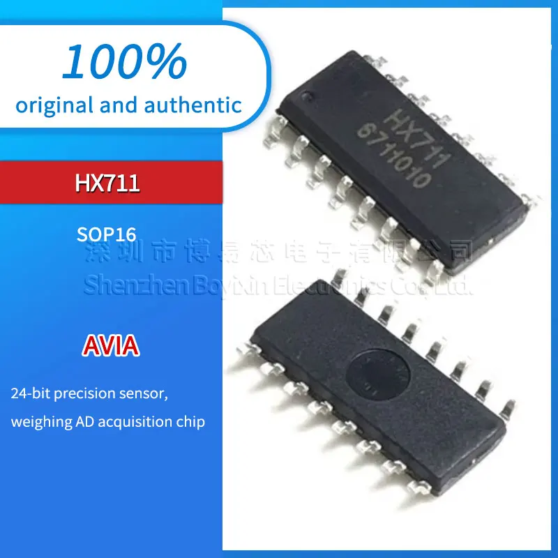 

Brand new original HX711 SMD SOP16 24-bit precision sensor electronic scale special chip IC, 5 pcs