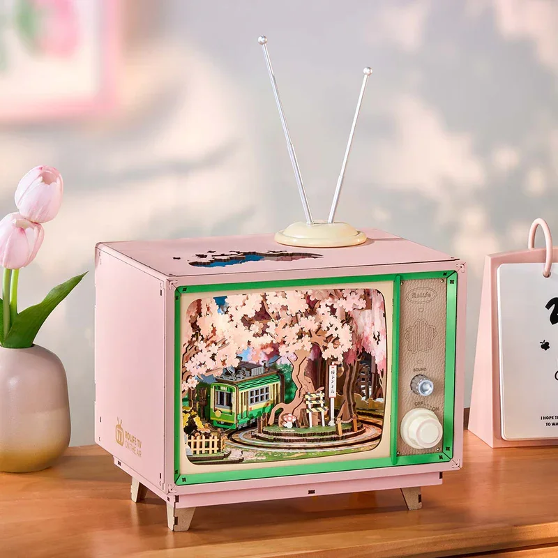 REUGE メカニカルミュージックボックス 花のインレイ ROKR Romantic Carousel Mechanical 3D Wooden Puzzle Music Box
