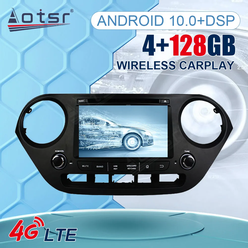 

128GB Android 10 PX6 Car Radio For Hyundai I10 2014-2018 Stereo Multimedia DVD Player Navigation GPS Auto Carplay 2Din Head Unit