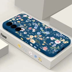 Vintage Floral Pattern Phone Case - Elegant Protective Cover - Galaxy S23 Ultra (A910 Blue)