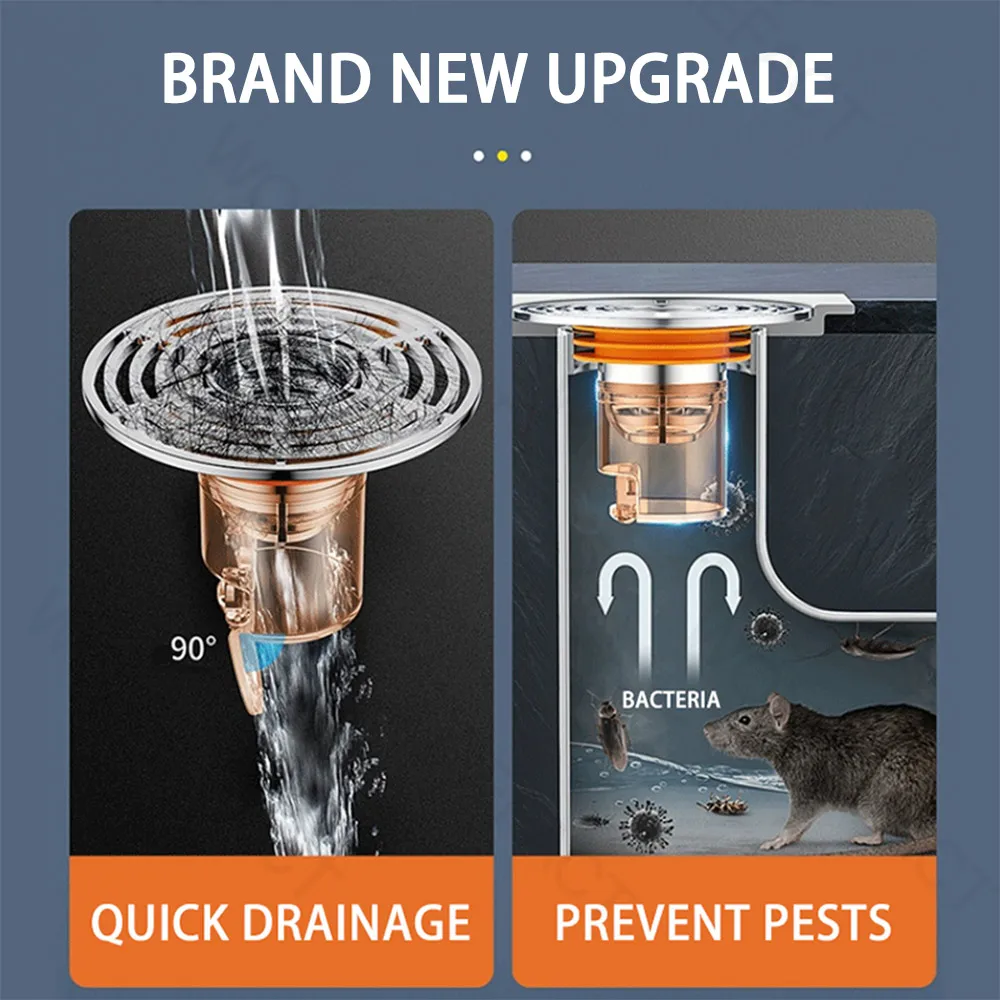 Floor Drain Core Universal Floor Drain Core Deodorant and Insect-proof Drainage Filter Sewer Pipe Anti-odor Filter Plug Quick Drainage