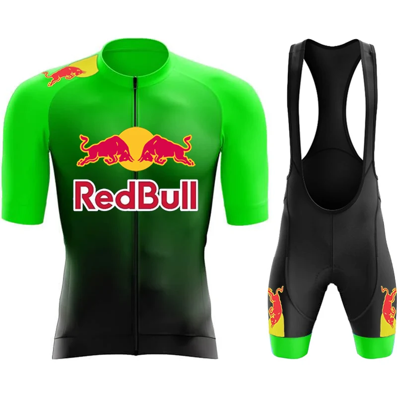 Sportswear Cycling Man Red Bull Jersey Men 2024 Men's Mtb Clothing Sports Set Clothes Pants Gel Laser Cut Shorts Bike Outfit Bib 2