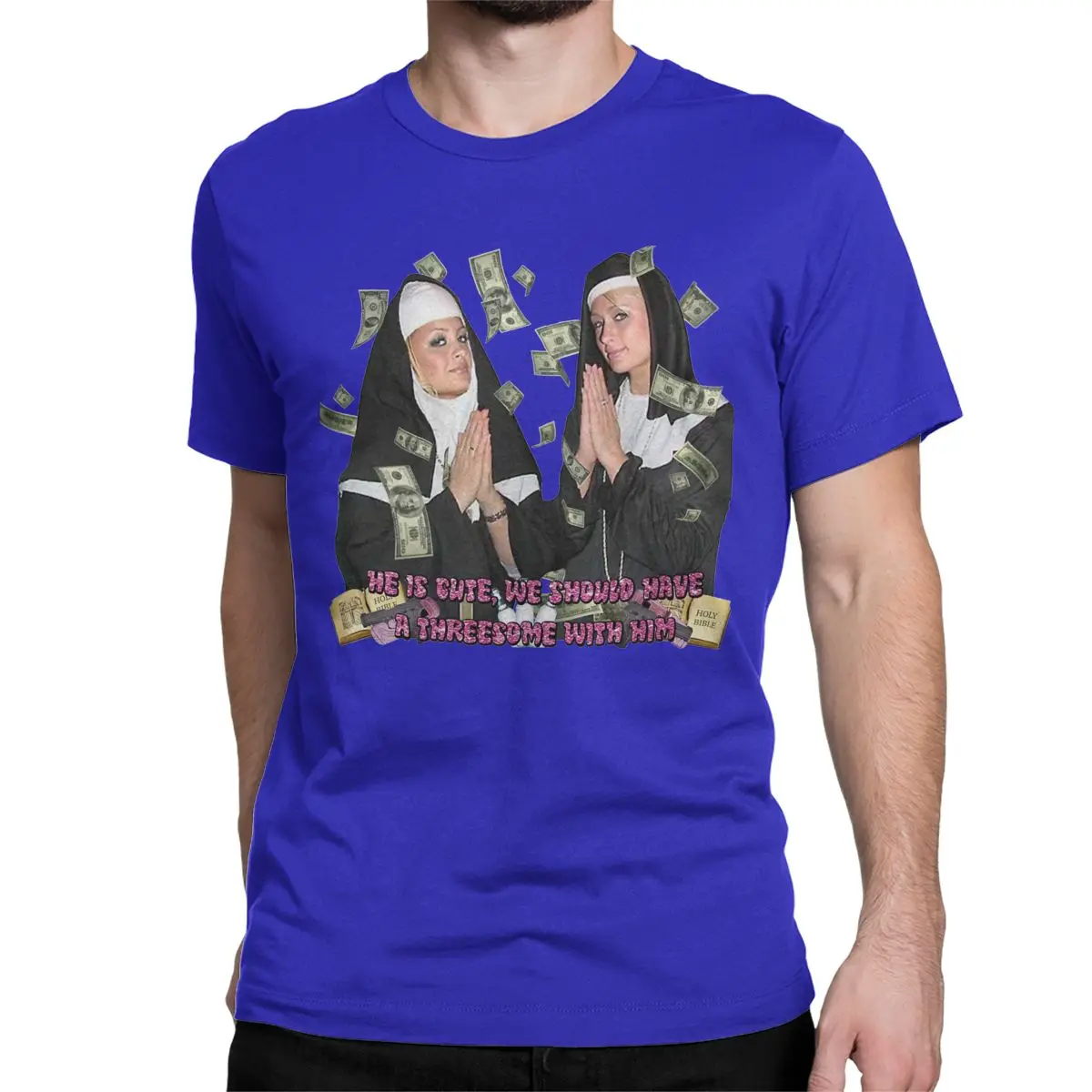 thumbnail image 1 of Camisetas de Ocio y Nichole Richie como Monjas para Hombre y Mujer, Camisetas de Algodón Puro, Camisetas de Manga Corta, Idea de Regalo, Ropa, 1 of 7