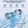 Portable Washing Machine, 17.8Lbs Capacity Full-Automatic Portable Washer, 2.4Cu.ft Washer and Dryer Combo with Drain Pump, 10 P 4