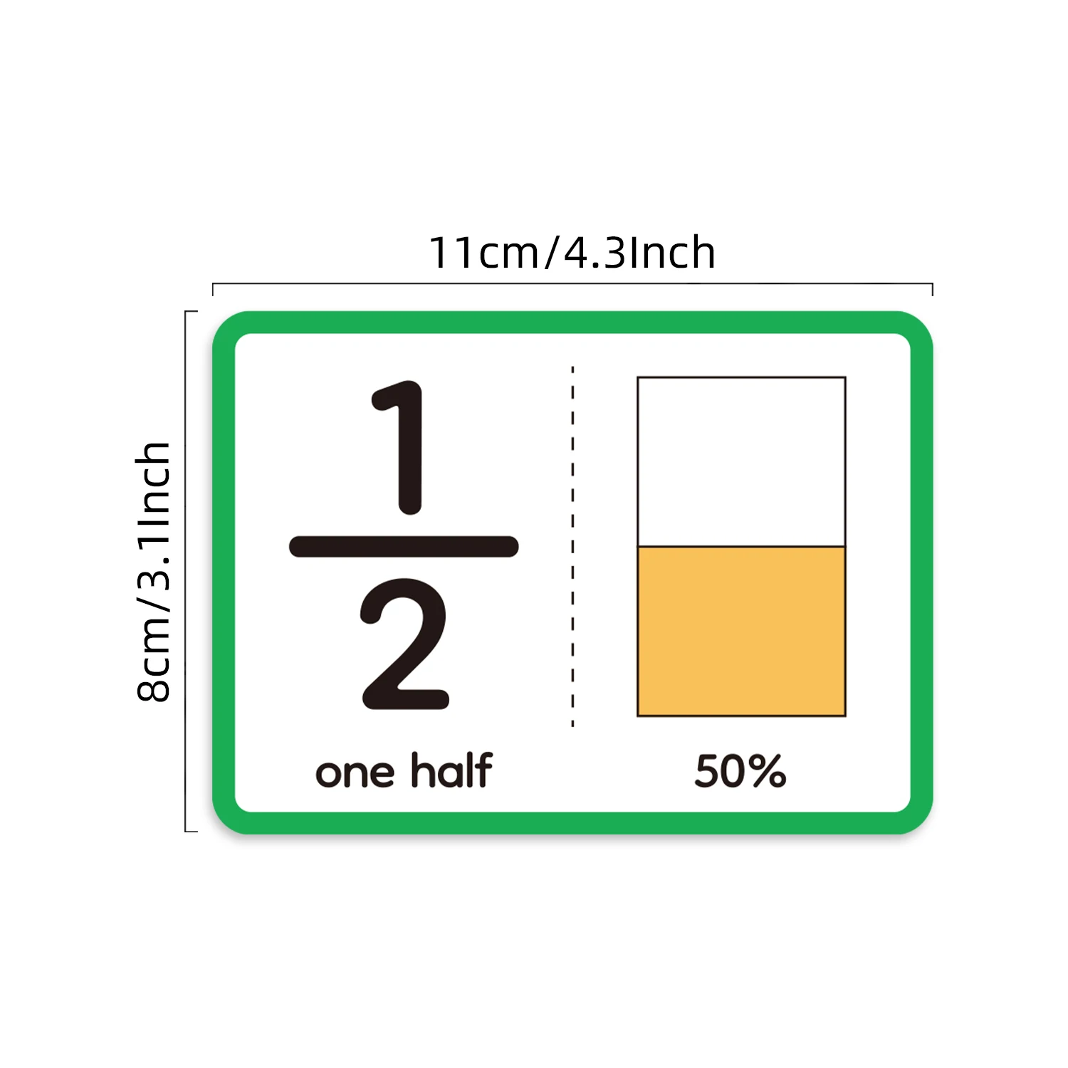 15pcs Double-Sided Fraction Cards, Math Teaching Aids for Kids,  an Educational Tool for Math Fractions in Home and School - 2