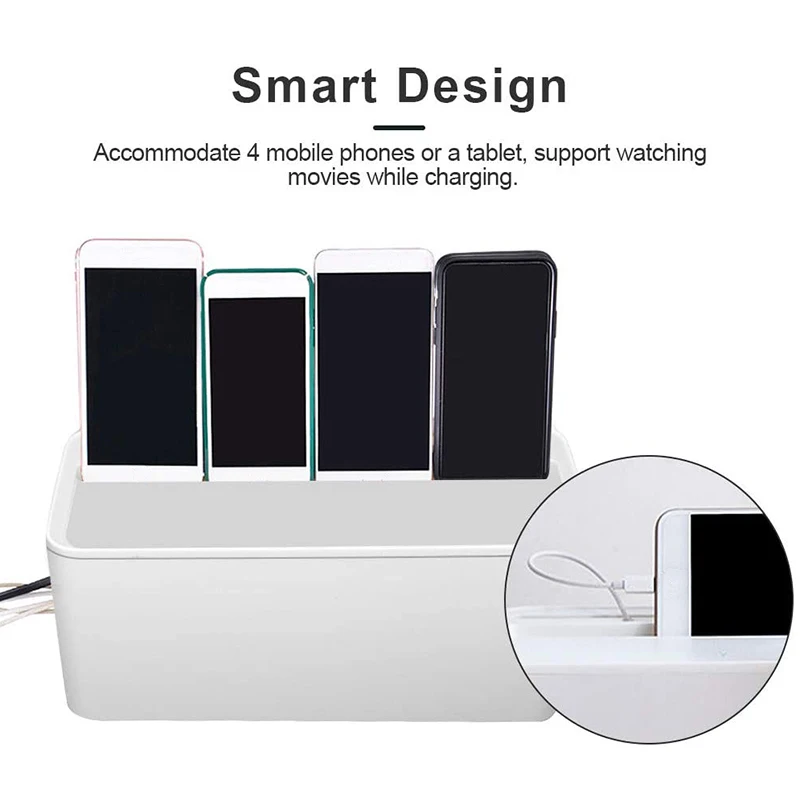 Abs Cable Organizer Cord Box, Route Cables, Under Desk Power Strip 【一部予約！】