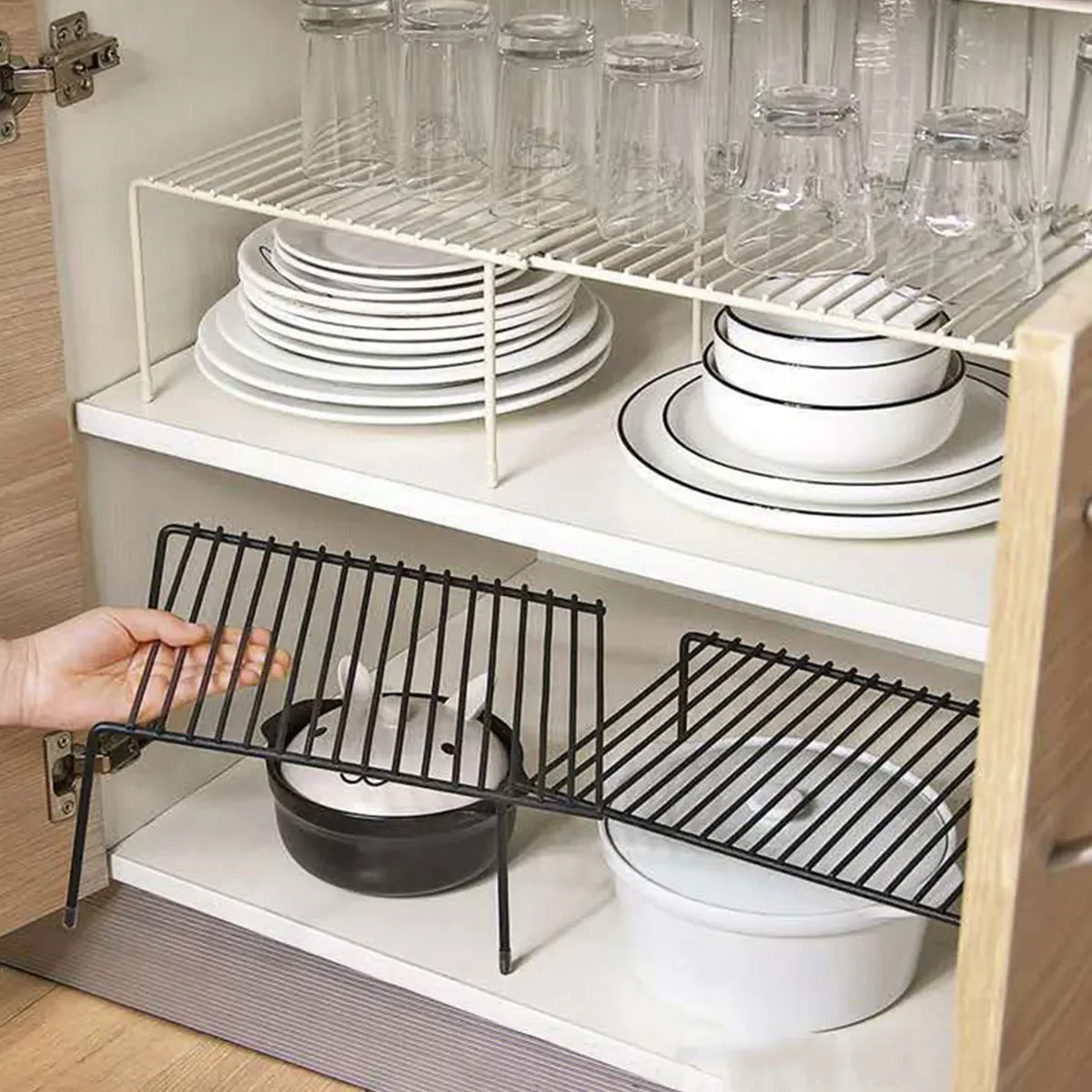 Expandable Shelves Kitchen Storage Rack Shelf Freestanding Spice Organizer Useful Things for Kitchen Household Acceesories Home 6